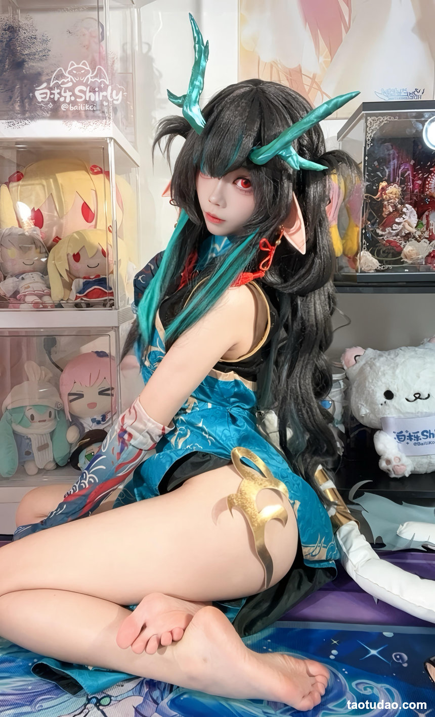 白栎Shirly-明日方舟-夕·染尘烟旗袍[130P+26V-4.06G]