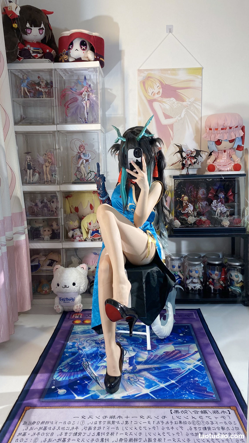 白栎Shirly-明日方舟-夕·染尘烟旗袍[130P+26V-4.06G]