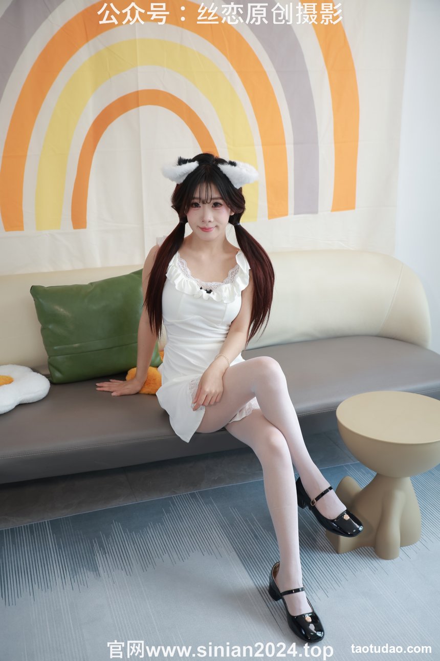 丝恋摄影 NO.045 小梦-白色超短裙 厚白丝袜 黑色小皮鞋[247P+1V／4.44GB]