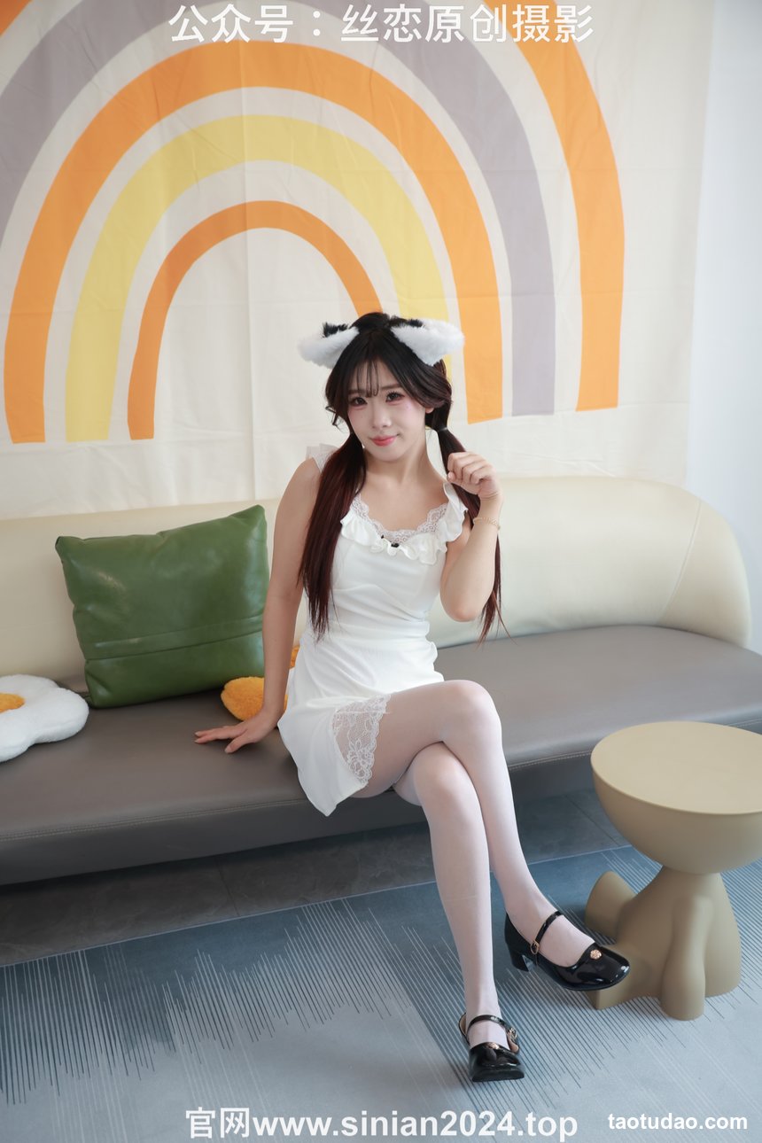 丝恋摄影 NO.045 小梦-白色超短裙 厚白丝袜 黑色小皮鞋[247P+1V／4.44GB]