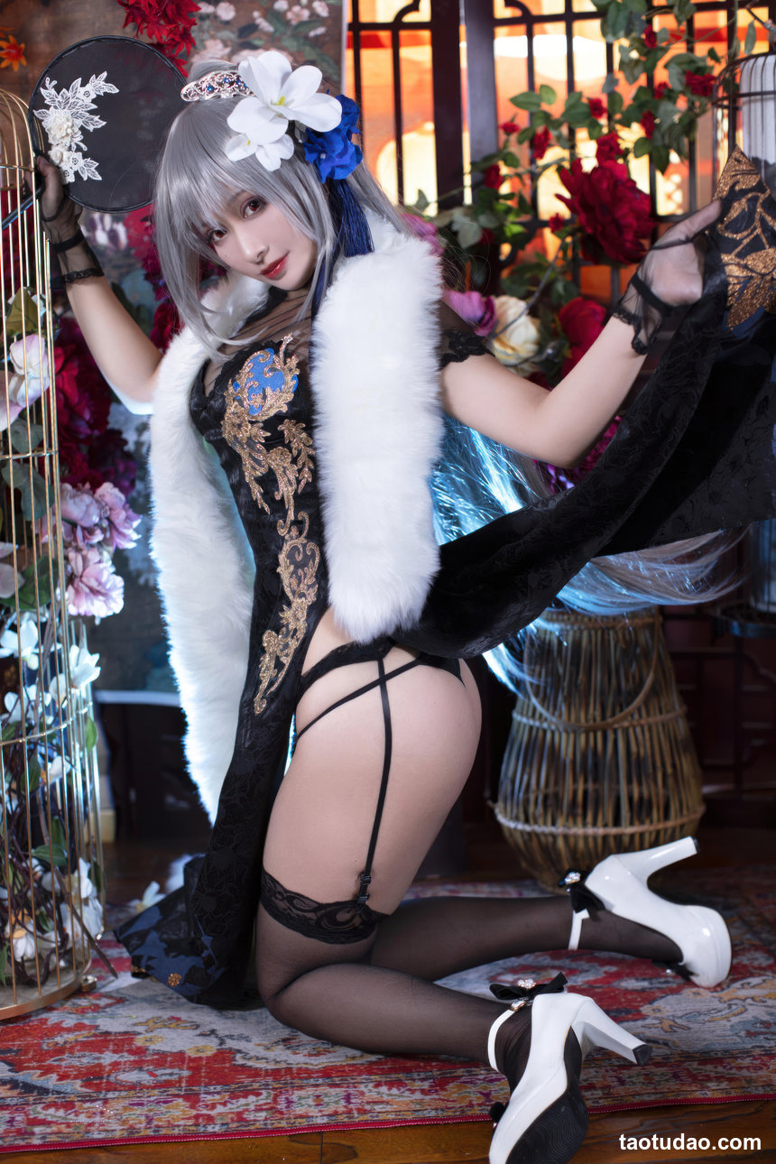 洛璃 LoLiSAMA –  碧蓝航线 路易九世旗袍[43P-458.2M]