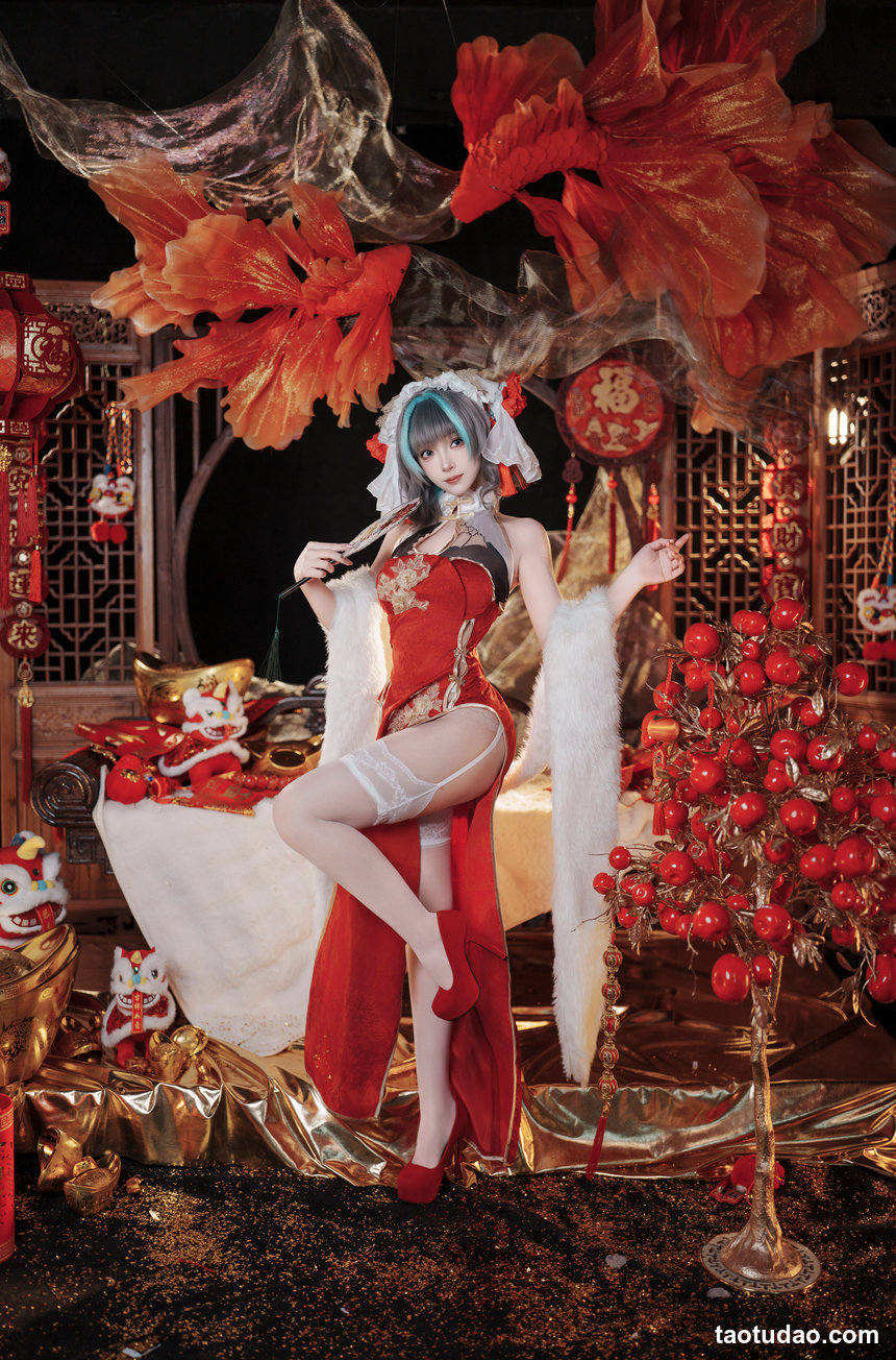 Bangni邦尼 –  碧蓝航线 柴郡新春旗袍[81P+8V-1.59G]