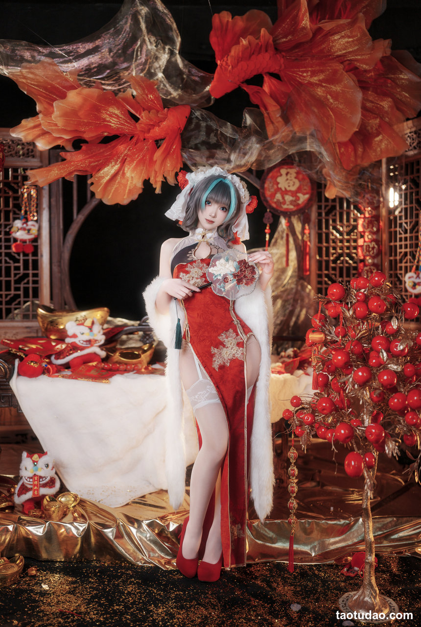 Bangni邦尼 –  碧蓝航线 柴郡新春旗袍[81P+8V-1.59G]
