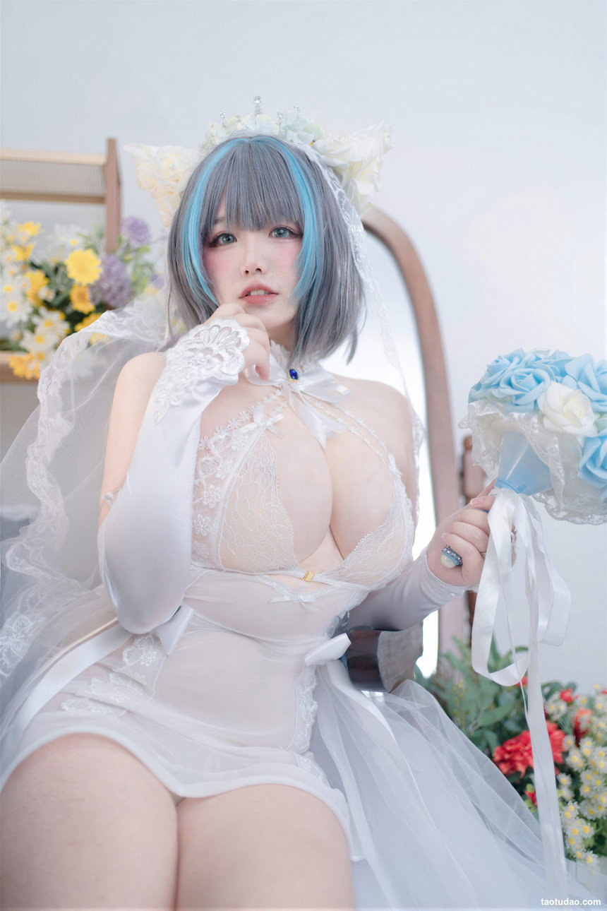 阿半今天很开心 – 碧蓝航线 柴郡誓约花嫁[130P+4V-1.29G]