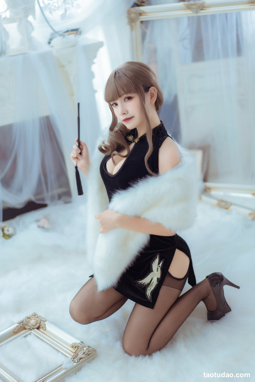 Neko-薇薇 – NO.017 改良黑旗袍
