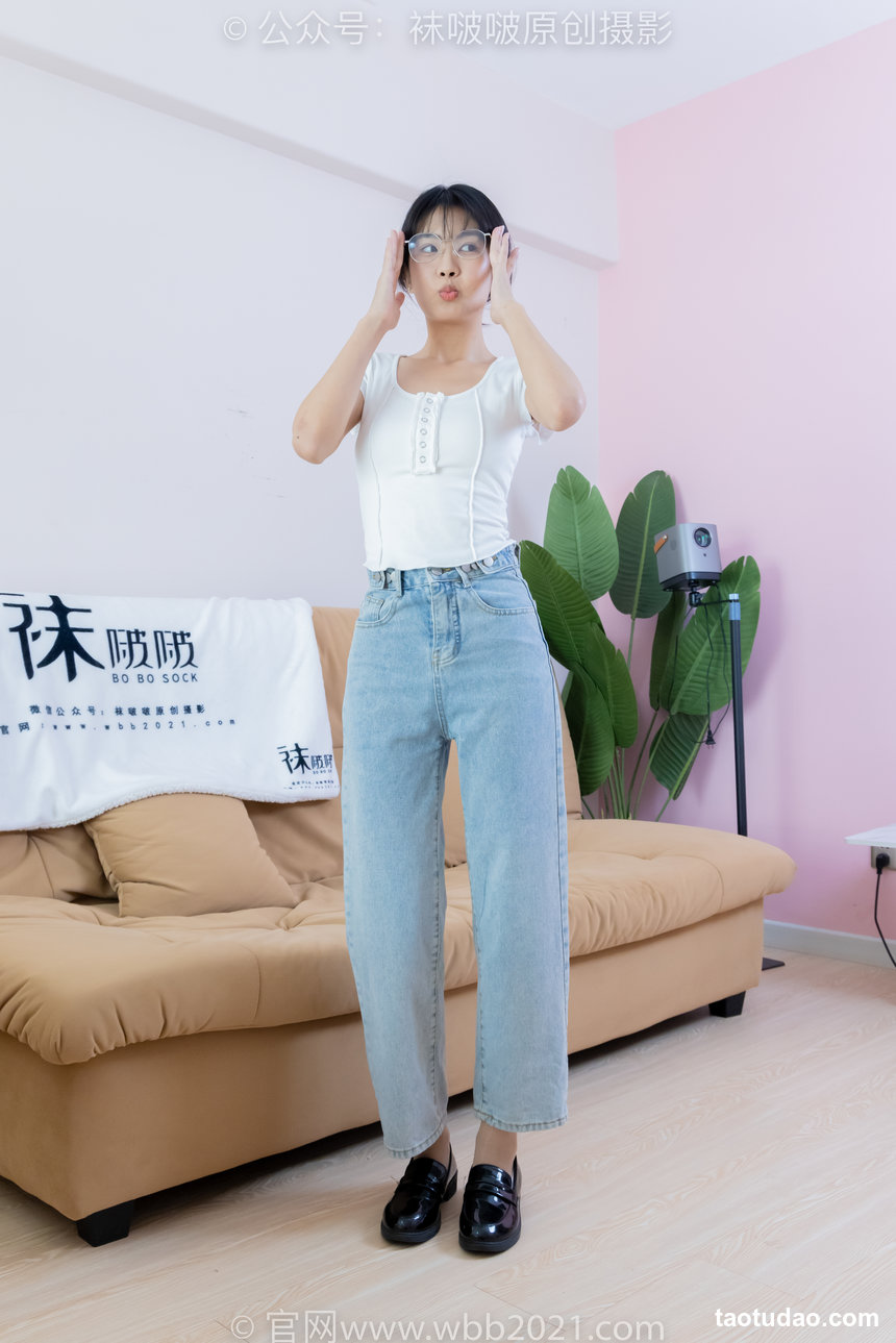BoBoSocks袜啵啵 积分限定作品042 奶油-皮鞋、白船袜、薄肉丝、船袜