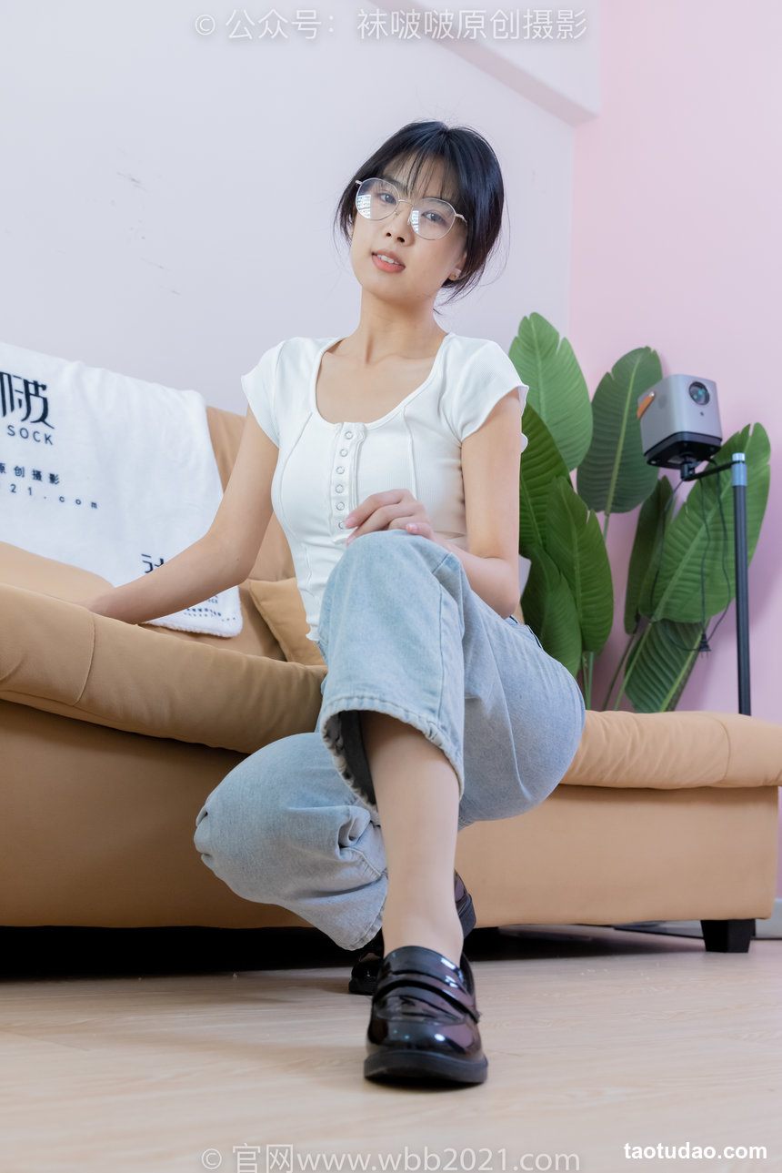 BoBoSocks袜啵啵 积分限定作品042 奶油-皮鞋、白船袜、薄肉丝、船袜