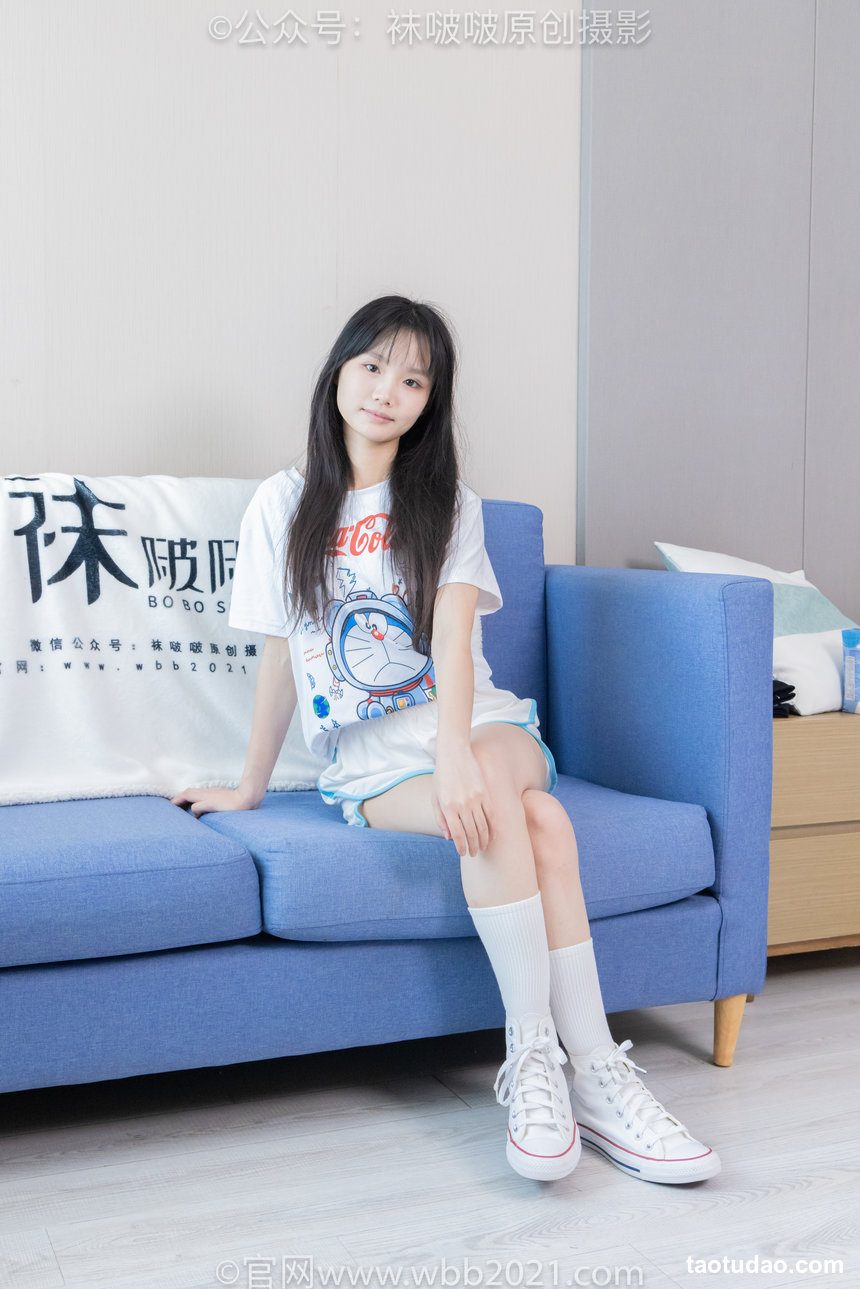 BoBoSocks袜啵啵 积分限定作品046 甜甜圈-匡威帆布鞋、板鞋、白棉袜、黑棉袜