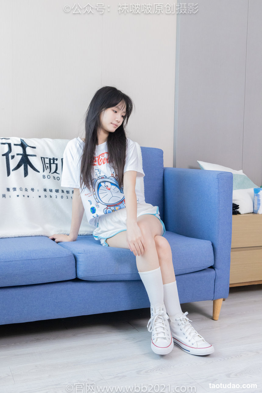BoBoSocks袜啵啵 积分限定作品046 甜甜圈-匡威帆布鞋、板鞋、白棉袜、黑棉袜