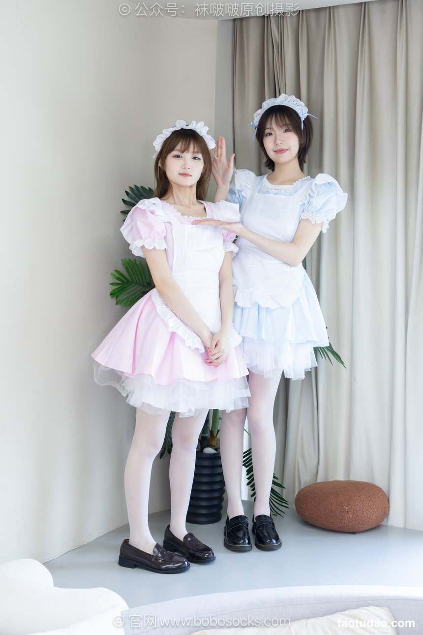 BoBoSocks袜啵啵 No.745 小甜豆甜甜圈-女仆装、皮鞋、薄白丝