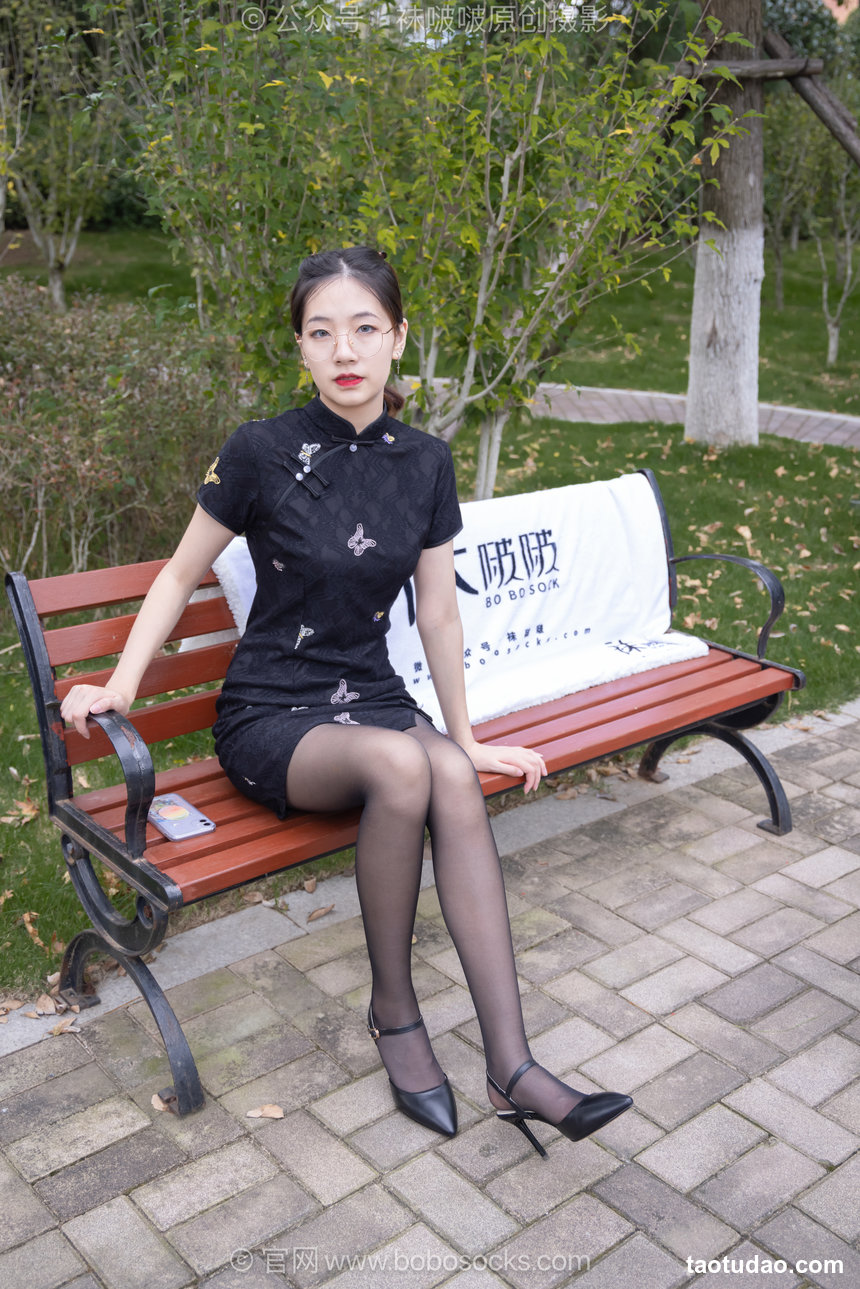 BoBoSocks袜啵啵 No.747 小甜豆-高跟鞋、薄黑丝、旗袍