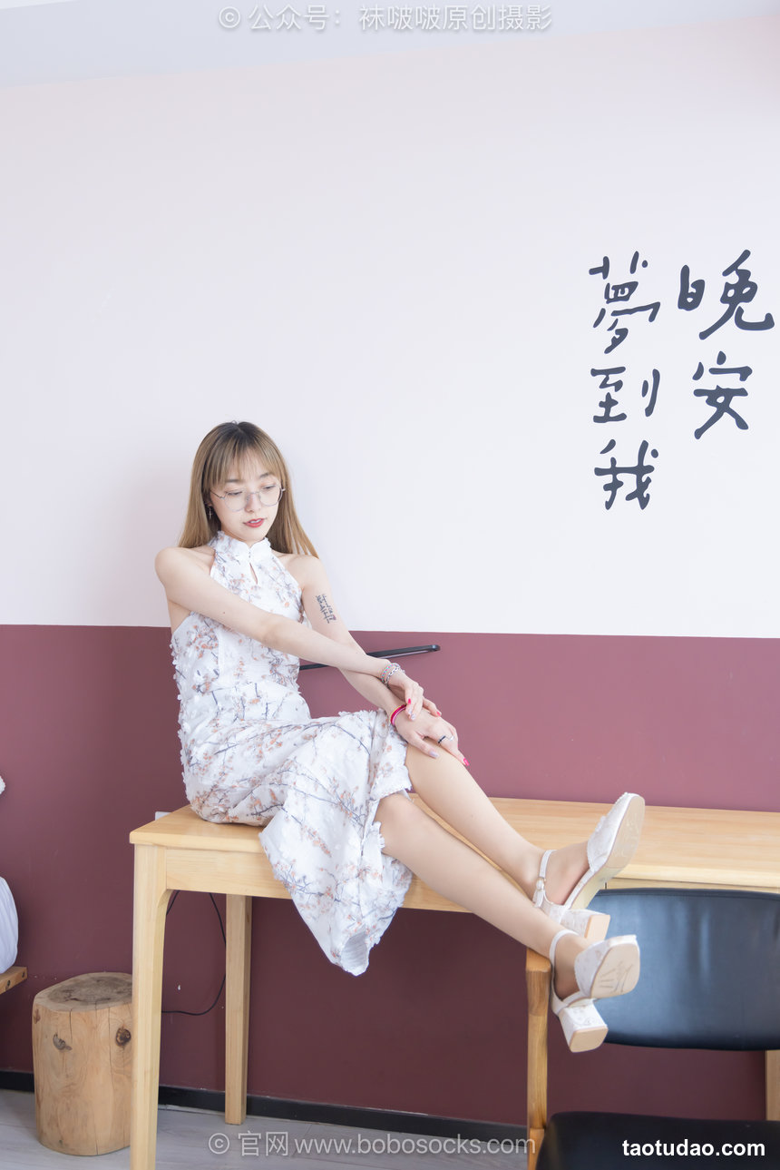 BoBoSocks袜啵啵 No.750 稚予-高跟鞋、薄肉丝、油亮薄白丝、旗袍