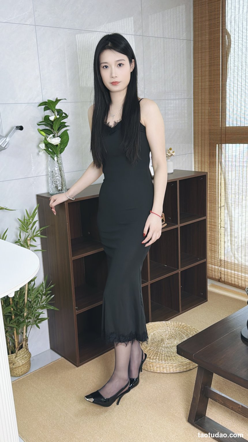丝韵摄影 NO.3382 小意 香槟色新中式改良旗袍裙