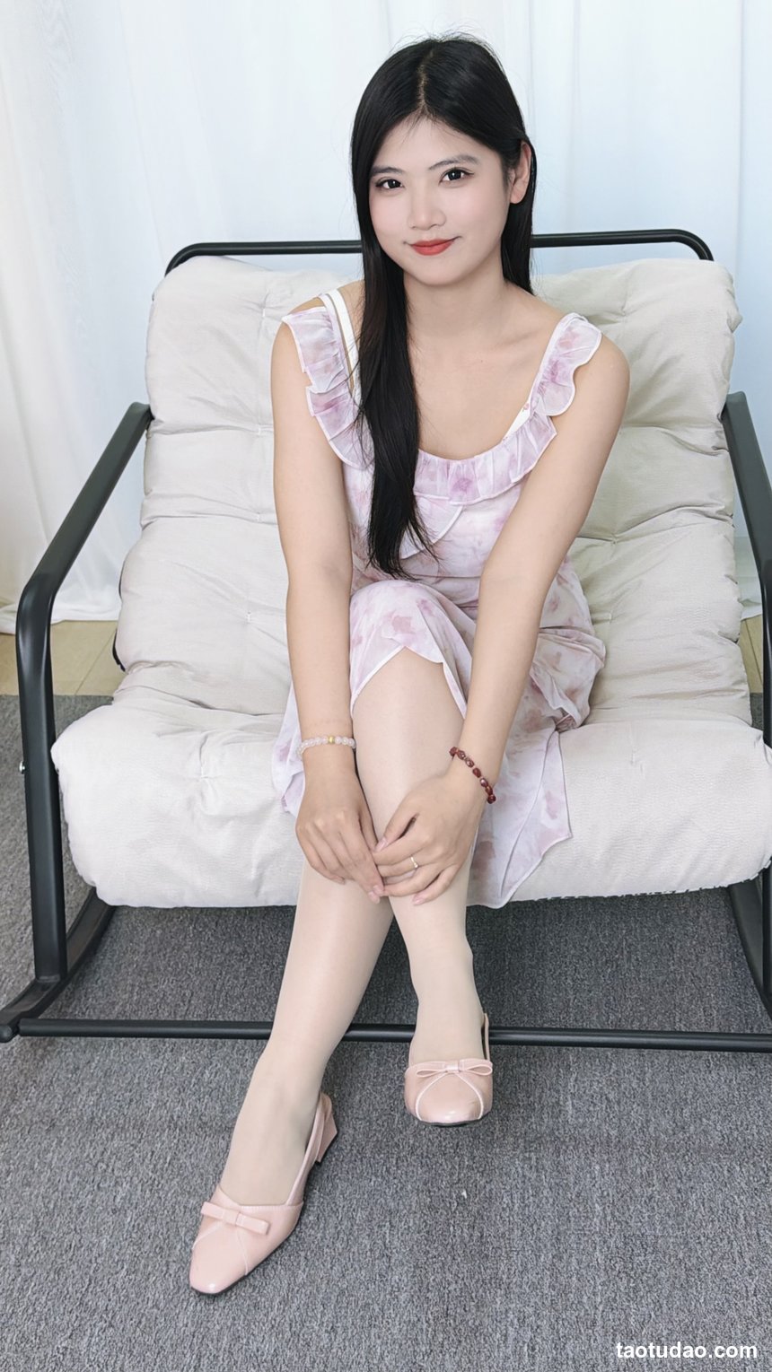 丝韵摄影 NO.3382 小意 香槟色新中式改良旗袍裙
