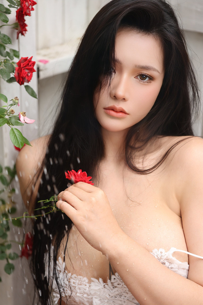 娜比  《性感蓝色泳衣》原版写真